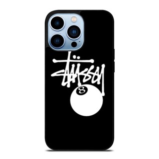 เคสโทรศัพท์มือถือ กันตก ลายโลโก้ Stussy สีดํา สําหรับ IPhone 14 Plus 13 Pro Max 12 Mini X