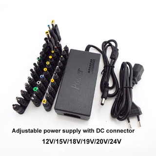 อะแดปเตอร์ชาร์จพาวเวอร์ซัพพลาย AC TO DC 12V 15v 16v 18v 19v 24V 20V 96W DC ปรับได้ สําหรับแล็ปท็อป pc Eu US AU