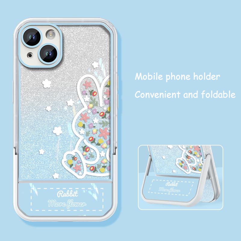 เคสโทรศัพท์มือถือ กันกระแทก ลายกระต่ายกลิตเตอร์ อเนกประสงค์ สําหรับ Iphone 11 Pro Max 12 13 14 Pro Max 7 8 Plus SE2020 XS Max XS Plus Max