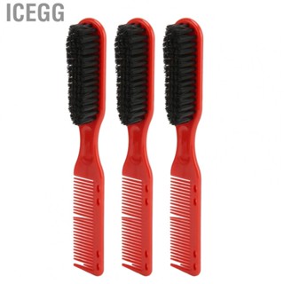 Icegg Haircut Styling Brush  3Pcs Double Headed Easy To Operate PP Handle Mens Beard Styling Comb Comfortable Grip  for Home