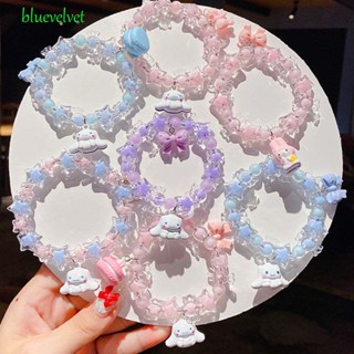 Bluevelvet สร้อยข้อมือ เชือกเส้นเล็ก ประดับลูกปัด รูปการ์ตูนสุนัข ดาว เมโลดี้ ขนาดใหญ่ ของขวัญ สําหรับสัตว์เลี้ยง