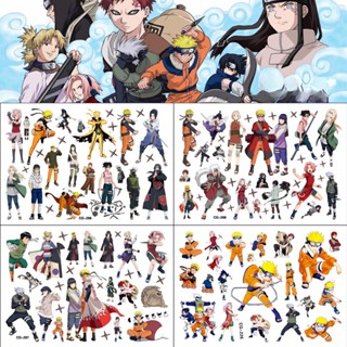 สติกเกอร์รอยสักชั่วคราว ลายการ์ตูนนารูโตะ Dragon Ball กันน้ํา สําหรับเด็ก