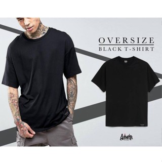 Just Say Bad ® เสื้อสีพื้น Oversize แบบผ่าข้าง คอกลม แนวสตรีท รุ่น Basic Tee สีดำ ขาว ชมพู  OB