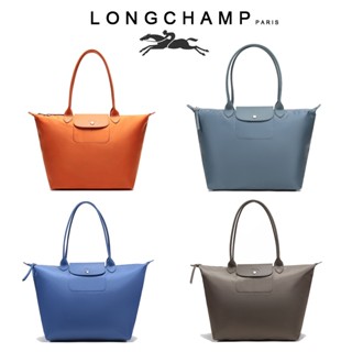 longchamp กระเป๋า Longchamp แท้ tote bag ไนลอน กันน้ำ พับเก็บได้ กระเป๋าสะพายข้าง กระเป๋าช้อปปิ้ง กระเป๋าสะพาย