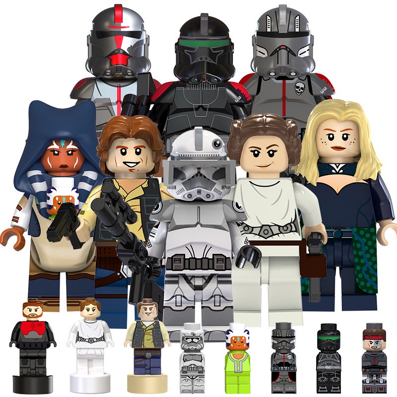 Space SW Series Ahsoka C-3Po Rey Obi-Wan Clone Darth Maul Trooper บล็อคตัวต่อฟิกเกอร์ ขนาดเล็ก ของเล่นสําหรับเด็ก