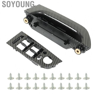 Soyoung Door Window Switch Panel Cover  ABS Carbon Fiber Style Lift Frame for 3 Series 320i 330i 335i LHD Car