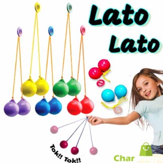  Lato Lato ลูกบอลไวรัส 6 สี ขนาด 40 มม ลูกลาโต้ลาโต้ ของเล่นสําหรับเด็ก