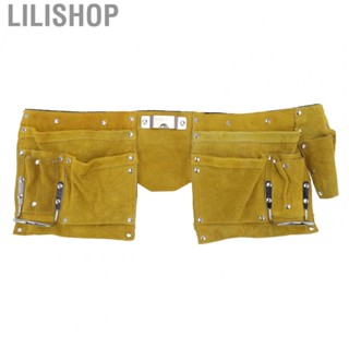 Lilishop Leather Tool Belt Multiple Pockets Quick Release Buckle Wearproof Leather Too HG