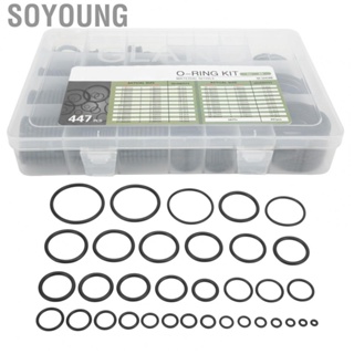 Soyoung O Ring Seal Kit  Various Size 447pcs Practical Air Conditioning Seal Washers  for Automobiles for Garages