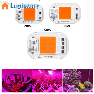 Lumiparty หลอดไฟ LED COB 20W 30W 50W 380-840nm สําหรับปลูกพืชในร่ม