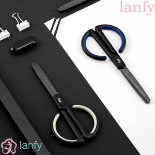 Lanfy กรรไกรสเตนเลส หัวกลม พร้อมสเกล สําหรับนักเรียน สํานักงาน DIY