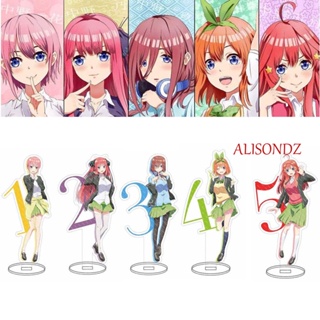 Alisondz ฟิกเกอร์อะคริลิคตั้งโต๊ะ รูปการ์ตูนอนิเมะ Nakano Miku Yotsuba Itsuki Gotoubun No Hanayome สําหรับตกแต่งบ้าน