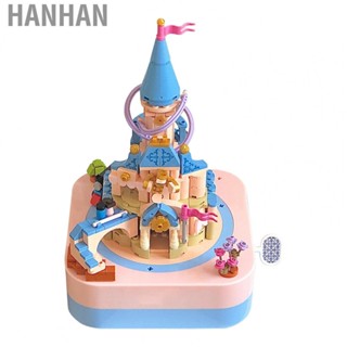 Hanhan Music Box Building Block  Mini Building Blocks Plastic Clockwork Movement Exquisite  for Home for Girls