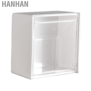 Hanhan Wall Mounted Cotton Swab Storage Box  Wall Mounted Clamshell Storage Box Visible Multi Functional  for Home