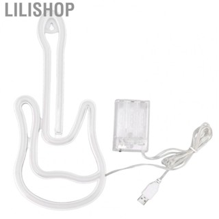 Lilishop Guitar Neon Sign  Colorful USB  Powered ABS Backboard Neon Guitar Light  for Bar