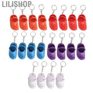 Lilishop Slipper Keychain  Shoe Keychain Durable Silicone Assorted Colors 20Pcs  for Doors