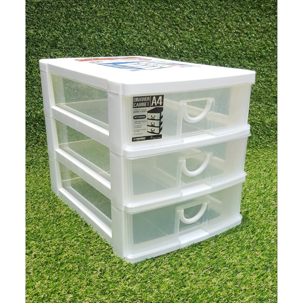 กล่องเก็บของ 3 ชั้น กล่องเอกสาร A4 กล่องลิ้นชัก  แบรนด์ Keyway รุ่น CA-583