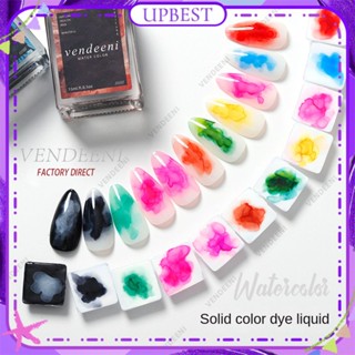 ♕ Vendeeni Watercolor Halo Dye Nail Polish Non Baking Solid Color Glitter Color Morandi Ink Smudge Liquid Gradient Marble Pattern Nail Art For Nail Shop 24 Colors UPBEST