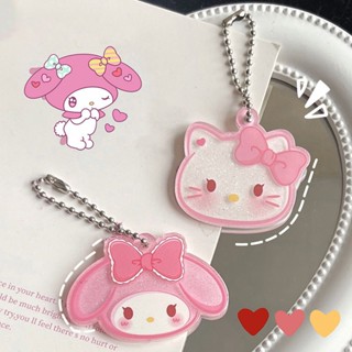 ใหม่ พวงกุญแจ จี้อะคริลิค กลิตเตอร์ การ์ตูนอนิเมะ Sanrio น่ารัก DIY สําหรับห้อยกระเป๋า