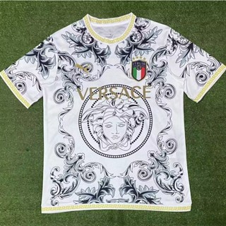 เสื้อกีฬาแขนสั้น ลายทีมชาติฟุตบอล Italy Special Edition ชุดเยือน สีขาว แห้งเร็ว ไซซ์ S - XXL 23-24 สําหรับผู้ชาย