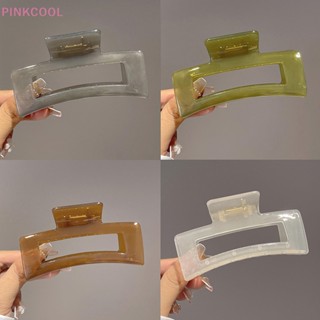 Pinkcool 2023 กิ๊บก้ามปู พลาสติกใส ขนาดใหญ่ เครื่องประดับผม สําหรับผู้หญิง