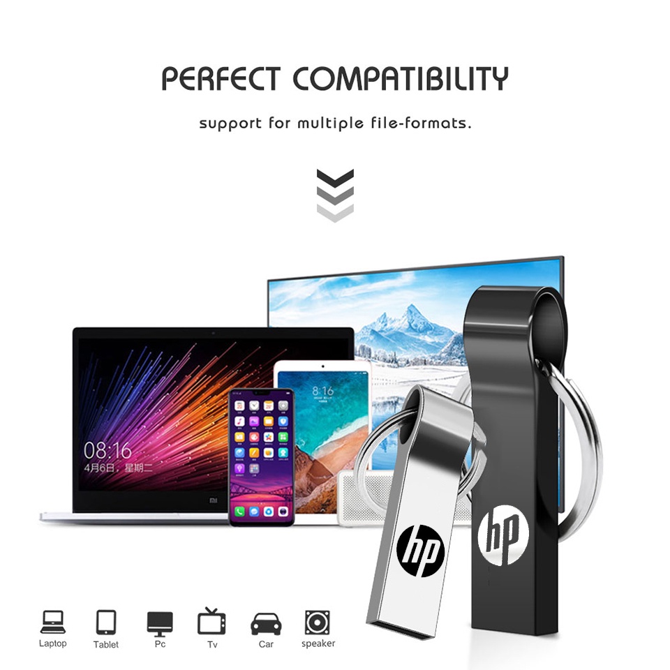 ใหม่ HP USB แฟลชไดรฟ์ 32GB 64GB 128 GB 256 GB 512 GB Pendrive กันน้ําไดรฟ์ปากกาแฟลชดิสก์ USB หน่วยความจํา Stic