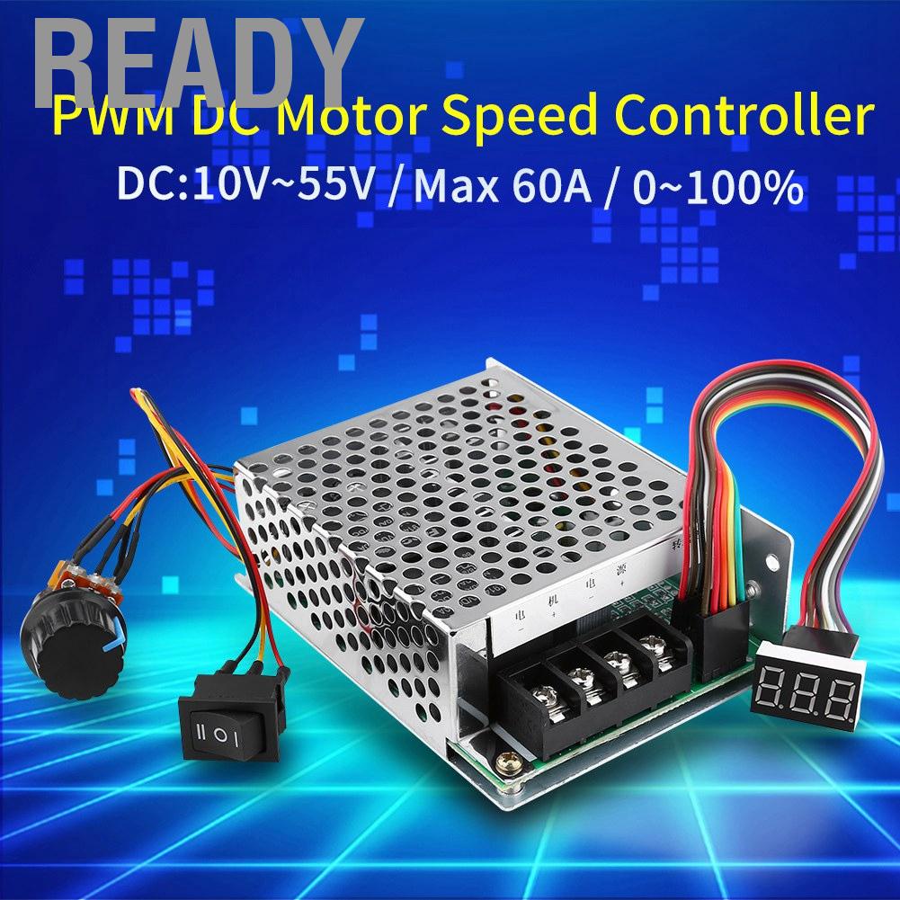 พร้อมส่ง สวิตช์ควบคุมความเร็วมอเตอร์ Dc 12V 24V 48V Pwm
