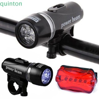 Quinton ไฟฉาย 5 LED กันน้ํา สําหรับติดด้านหน้ารถจักรยาน