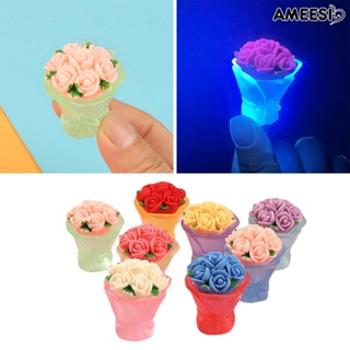 Ameesi ช่อดอกมอสเรซิ่น เรืองแสงในที่มืด 3D หลากสีสัน สําหรับตกแต่งโต๊ะ รถยนต์ DIY