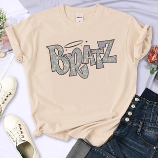 เสื้อยืด พิมพ์ลายมังงะ Bratz สไตล์ฮาราจูกุ แฟชั่นฤดูร้อน สําหรับผู้หญิง