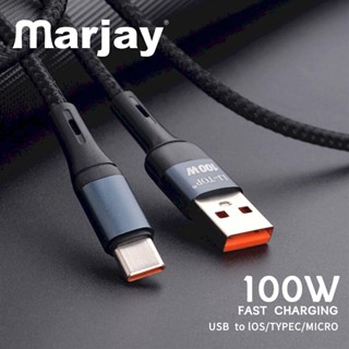 Marjay สายชาร์จโทรศัพท์มือถือ 100W ชาร์จเร็ว สําหรับ Miphone lPHONE
