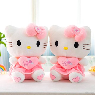 หมอนตุ๊กตานุ่ม รูปการ์ตูน Hello Kitty Sanrio ขนาด 55 ซม. เหมาะกับของขวัญ สําหรับตกแต่งบ้าน