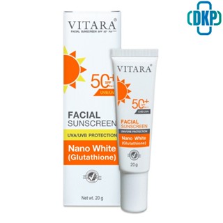 VITARA Facial sunscreenไวทาร่า เฟเชียล ซันสกรีน SPF50+ PA++ 20 G [DKP]