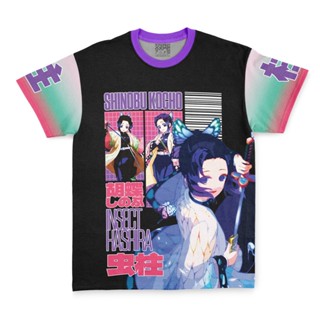 เสื้อยืด พิมพ์ลาย Shinobu Kocho V3 Demon Slayer แฟชั่นสตรีท