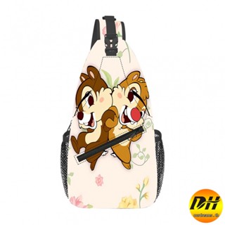 Chip n Dale กระเป๋าคาดอก กระเป๋าสะพายไหล่ ลายการ์ตูนอนิเมะ สําหรับผู้ชาย เดินป่า