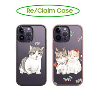 Casetify เคสโทรศัพท์มือถือ แบบแข็ง ลายการ์ตูนแมวน่ารัก ของแท้ สําหรับ iPhone 11 12 13 14 Pro Max