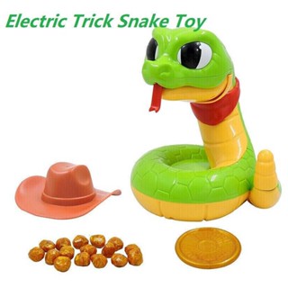  Electric scary Rattlesnake trick toy cute lifelike round smooth party toy Rattlesnake toy