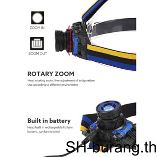 ไฟฉาย Led แฮนด์ฟรี ซูมได้ ปรับได้ ชาร์จไฟได้