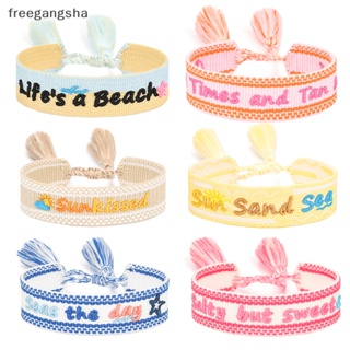 [FREG] สร้อยข้อมือถัก ประดับพู่ สไตล์โบฮีเมียน แฟชั่นสําหรับผู้หญิง FDH