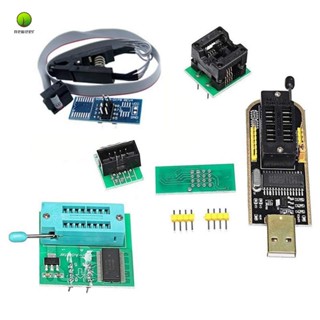 อะแดปเตอร์ CH341A 24 25 Series EEPROM Flash BIOS USB โปรแกรมเมอร์ + คลิปทดสอบ SOIC8 SOP8 + แฟลช SPI 1.8V + SOP8 SOIC8 to DIP8 1 ชุด