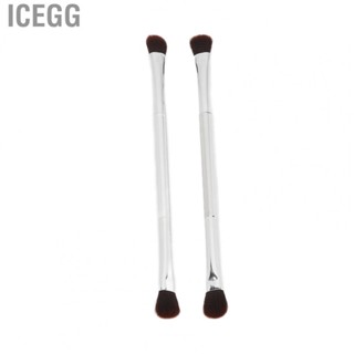 Icegg Eyeshadow Brush Set  Ergonomic 2pcs Nose Contour Double Ended Makeup for Women Home