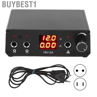 Buybest1 Digital Tattoo Power Supply  Aluminum Alloy Adjustable Black Professional for Salon