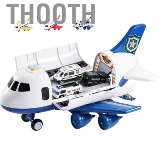 Thooth Children s Themed Airplane Model Toy with Lights and Sounds Functions 6pcs Alloy Car