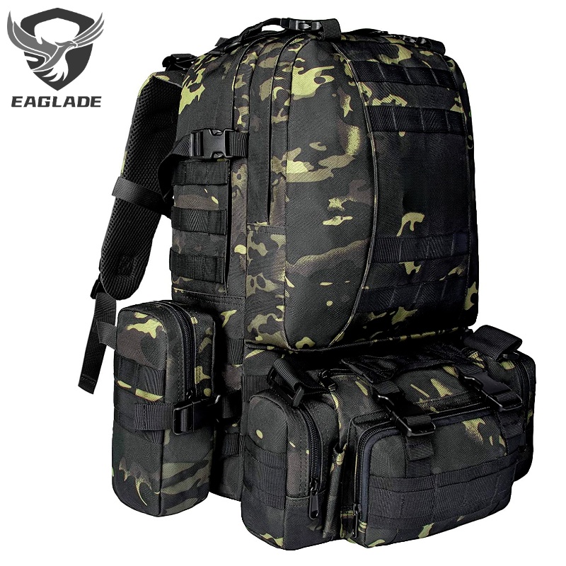 EAGLADE 55L Tactical Bag BLBL002 In Black CP Waterproof