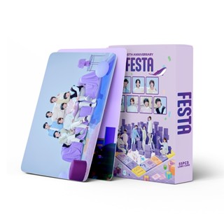 โฟโต้การ์ด BT-S 10th ANNIVERSARY 2023 FESTA Cards Bangtan Boys Kpop จํานวน 55 ชิ้น ต่อกล่อง