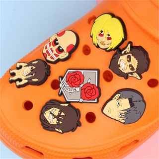 การ์ตูนโล่ สิงโต จิบิต สําหรับ Crocs Pin ยักษ์ กะโหลก รองเท้า เสน่ห์ อะนิเมะ Jibitz Charm Attack on Titan Jibbits Crocks ผู้หญิง รองเท้า อุปกรณ์เสริมตกแต่ง