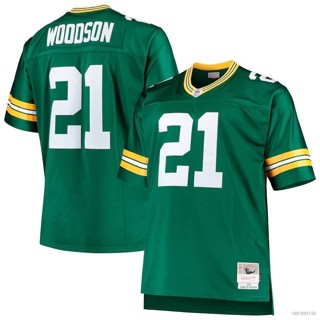 เสื้อกีฬาแขนสั้น ลายทีมชาติฟุตบอล NP2 Green Bay Packers NFL Woodson Faver พลัสไซซ์ สไตล์เรโทร สําหรับผู้ชาย และผู้หญิง PN2