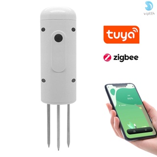 I-tuya Zigbee เครื่องวัดความชื้นในดิน แบบไร้สาย IP67 วัดอุณหภูมิอัจฉริยะ APP เรียลไทม์ กันน้ํา สําหรับสวน ฟาร์ม ปลูกต้นไม้