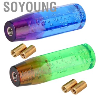 Soyoung Car Shift Knob Head  Universal Two-Color Crystal Bubble Gear Manual Stick Lever with 8mm 10mm Thread