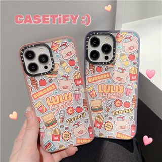 Casetify【hamburg Lulu Pig】เคสโทรศัพท์มือถืออะคริลิค กันกระแทก ลายการ์ตูนหมูน่ารัก สําหรับ iPhone 11 12 13 14 Pro Max